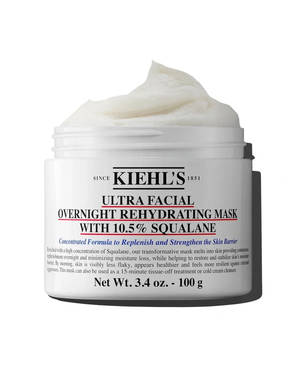 NEW Sephora Kiehl’s Ultra Facial Overnight Rehydrating Cream 10.5% Squalane acne
